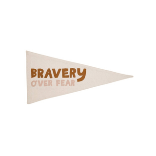 Bravery Over Fear Canvas Pennant - Nursery Decor- Imani + KIDS by Imani Collective