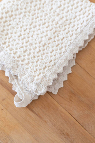 Cozy Waffle Lovie - Pacifier Holder - New Grain