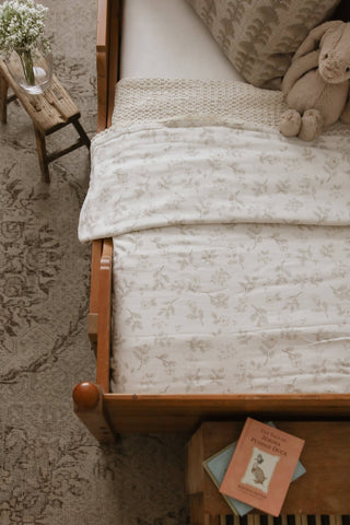 Serenity Floral 6 Layer Gauze Blanket - Blanket - Ellie and Layne