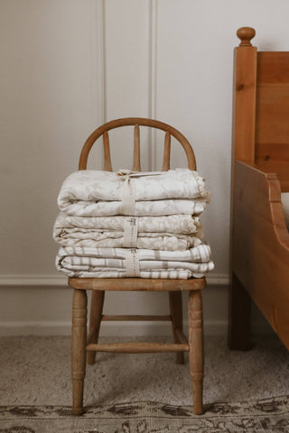 Serenity Floral 6 Layer Gauze Blanket - Blanket - Ellie and Layne