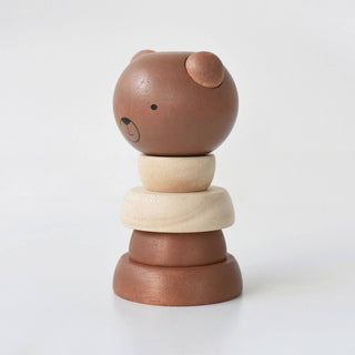 Wooden Ring Bear Stacker - Toys - Wee Gallery