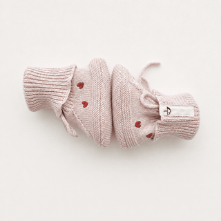 Baby Booties | Blush Heart - Booties- Saga Copenhagen