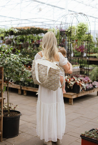 Quilted Backpack | Liberty Mimosa (Preorder for 5/25) - Diaper Bags - Dans le Sac