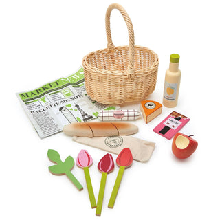 Wicker Shopping Basket - Toys - Tender Leaf Toys