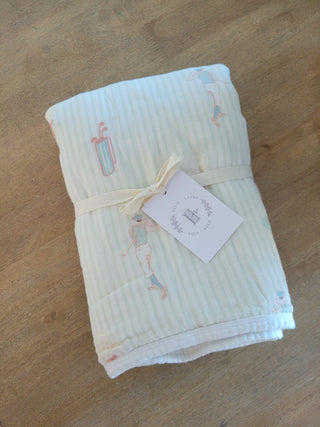 Vintage Golf 6 Layer Gauze Blanket - Blanket - Ellie and Layne