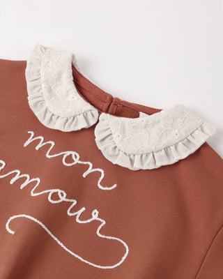 Mon Amour Collared Sweatshirt - Sweatshirt - Quincy Mae