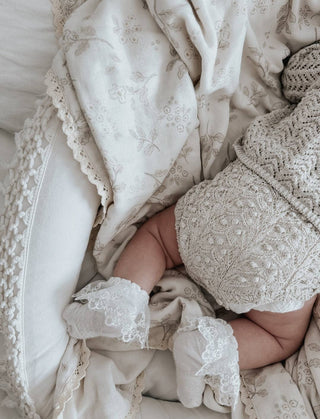 Serenity Floral 6 Layer Gauze Blanket - Blanket - Ellie and Layne