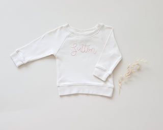 The Embroidered Pullover - Pullover - Honey Moon Baby Co