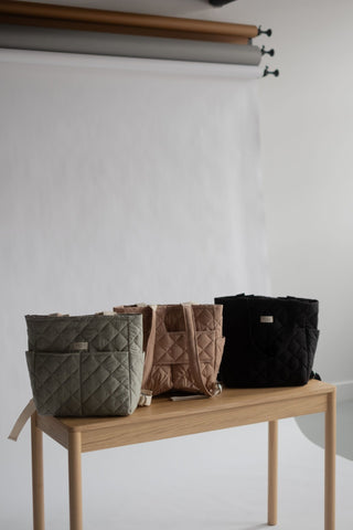 Quilted Backpack | Mint - Diaper Bags - Dans le Sac