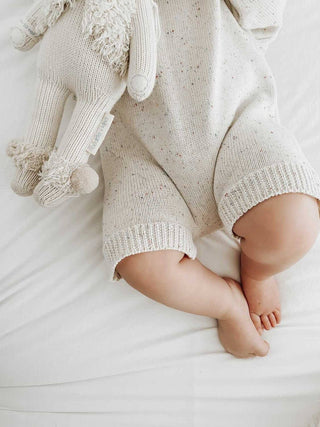 Sprinkle Knit Playsuit - Romper- Oat Children