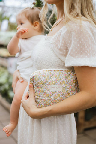 Organic Cotton Quilted Pouch - Diaper Bags - Dans le Sac