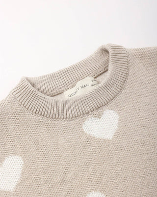 Heart Knit Sweater - Sweater - Quincy Mae