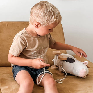 Willow the Pull-Along Cow - Plush Toy- Little Lamb Kind