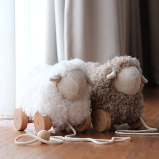 Button the Pull-Along Sheep - Plush Toy- Little Lamb Kind