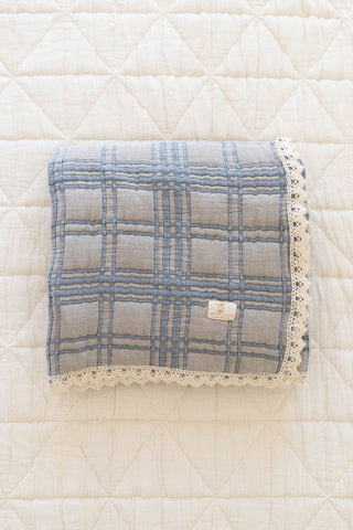 Bluebelle French Plaid Quilt - Blanket - New Grain