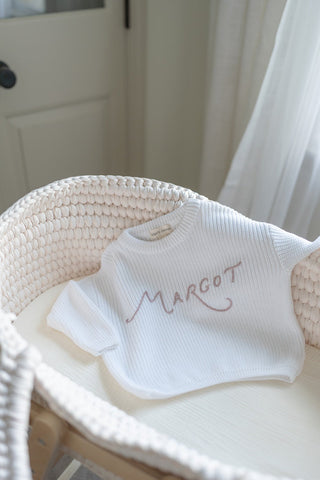 The Embroidered Sweater - Sweater- Honey Moon Baby Co