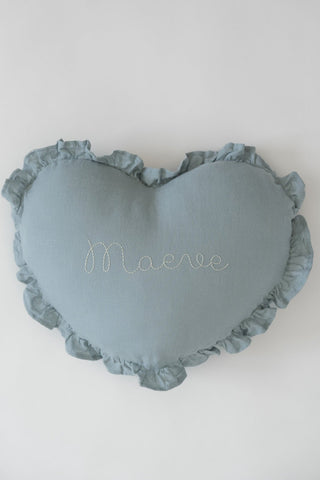 Embroidered Heart Pillow - Pillow - Honey Moon Baby Co