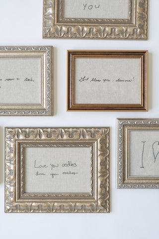 The Embroidered Note - Framed Keepsakes - Honey Moon Baby Co