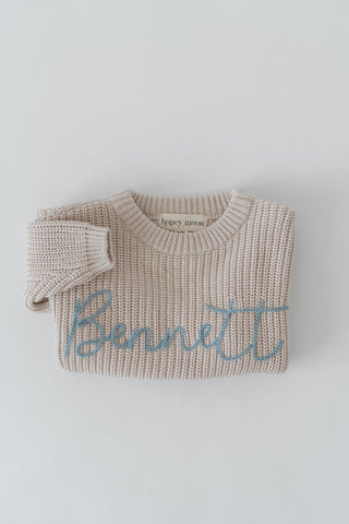 The Embroidered Sweater - Sweater- Honey Moon Baby Co