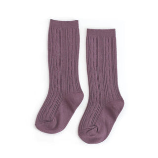 Knee High Cable Knit Socks - Socks- Little Stocking Co