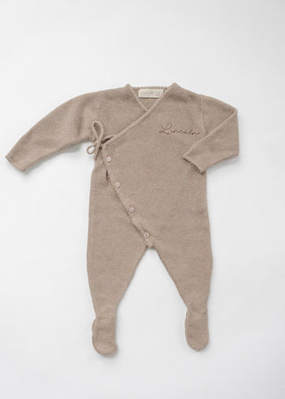 Embroidered Wrap Knit Footie - Infant - Honey Moon Baby Co
