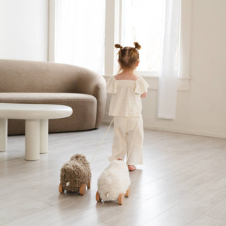 Button the Pull-Along Sheep - Plush Toy- Little Lamb Kind