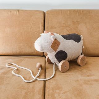 Willow the Pull-Along Cow - Plush Toy- Little Lamb Kind
