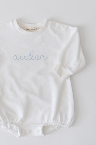 The Embroidered Bubble Romper - Romper - Honey Moon Baby Co