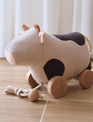 Willow the Pull-Along Cow - Plush Toy- Little Lamb Kind