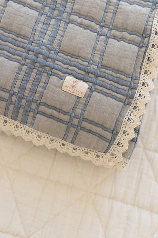 Bluebelle French Plaid Quilt - Blanket - New Grain
