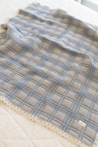 Bluebelle French Plaid Quilt - Blanket - New Grain
