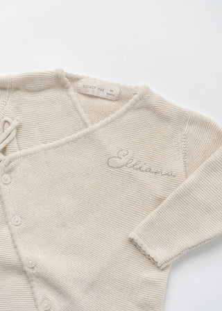 Embroidered Wrap Knit Footie - Infant - Honey Moon Baby Co