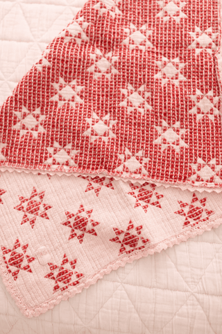 Ruby Star Patchwork Quilt - Blanket- New Grain