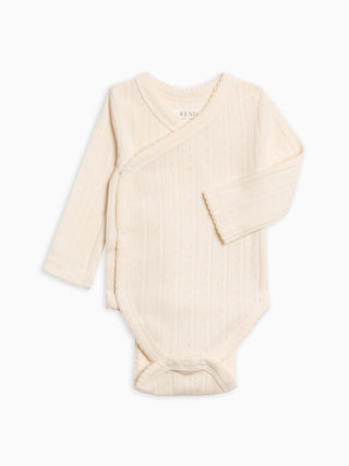 Hilda Pointelle Kimono Bodysuit - Bodysuit - Colored Organics