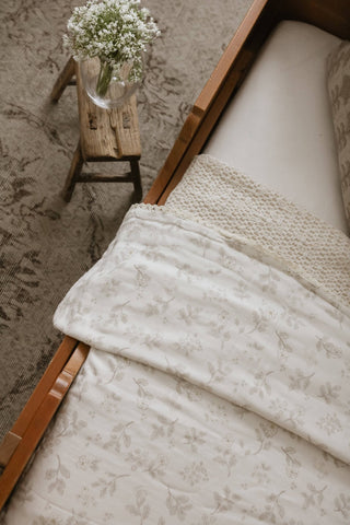 Serenity Floral 6 Layer Gauze Blanket - Blanket - Ellie and Layne