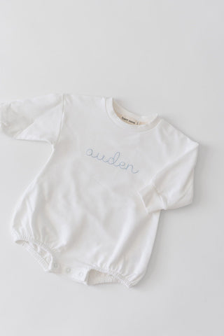 The Embroidered Bubble Romper - Romper - Honey Moon Baby Co