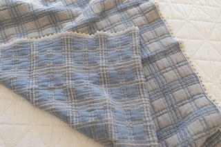 Bluebelle French Plaid Quilt - Blanket - New Grain