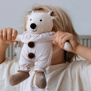 Marguerite Bear - Plush Toy - and the little dog laughed