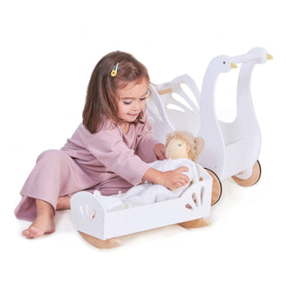 Sweet Swan Doll Bed - Toys - Tender Leaf Toys