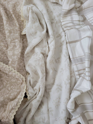 Serenity Floral 6 Layer Gauze Blanket - Blanket - Ellie and Layne