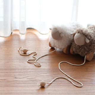 Button the Pull-Along Sheep - Plush Toy- Little Lamb Kind