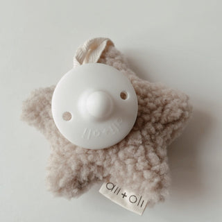 Plush Star Pacifier Holder - Pacifier Holder- Ali + Oli