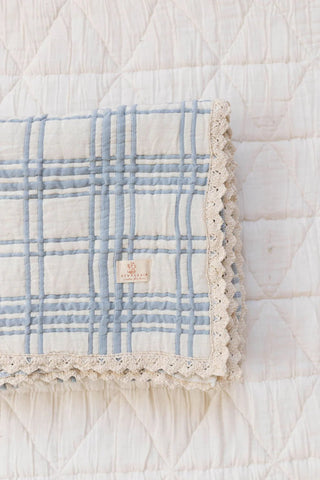French Plaid Quilt | Powder - Blanket- New Grain