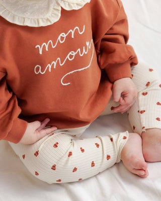 Mon Amour Collared Sweatshirt - Sweatshirt - Quincy Mae