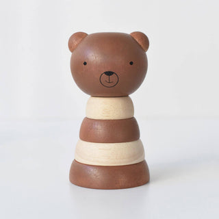 Wooden Ring Bear Stacker - Toys - Wee Gallery