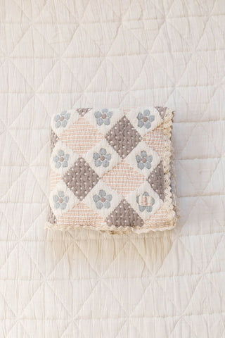 Prairie Quilt | Blush + Chambray - Blanket- New Grain