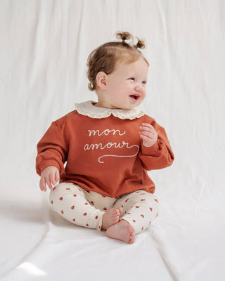 Mon Amour Collared Sweatshirt - Sweatshirt - Quincy Mae