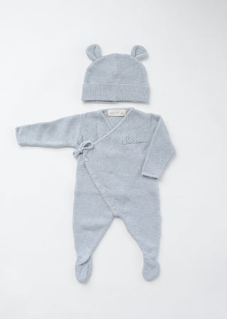 Embroidered Wrap Knit Footie - Infant - Honey Moon Baby Co