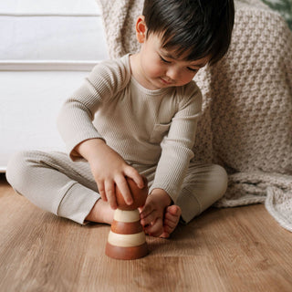 Wooden Ring Bear Stacker - Toys - Wee Gallery