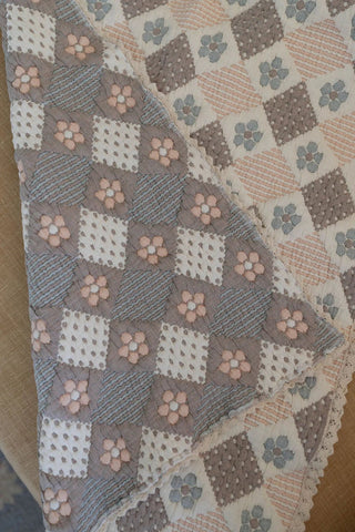 Prairie Quilt | Blush + Chambray - Blanket- New Grain